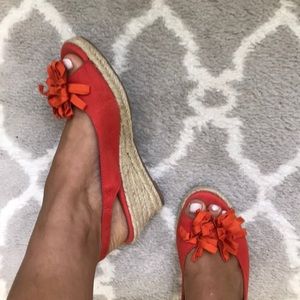 Coral espadrilles